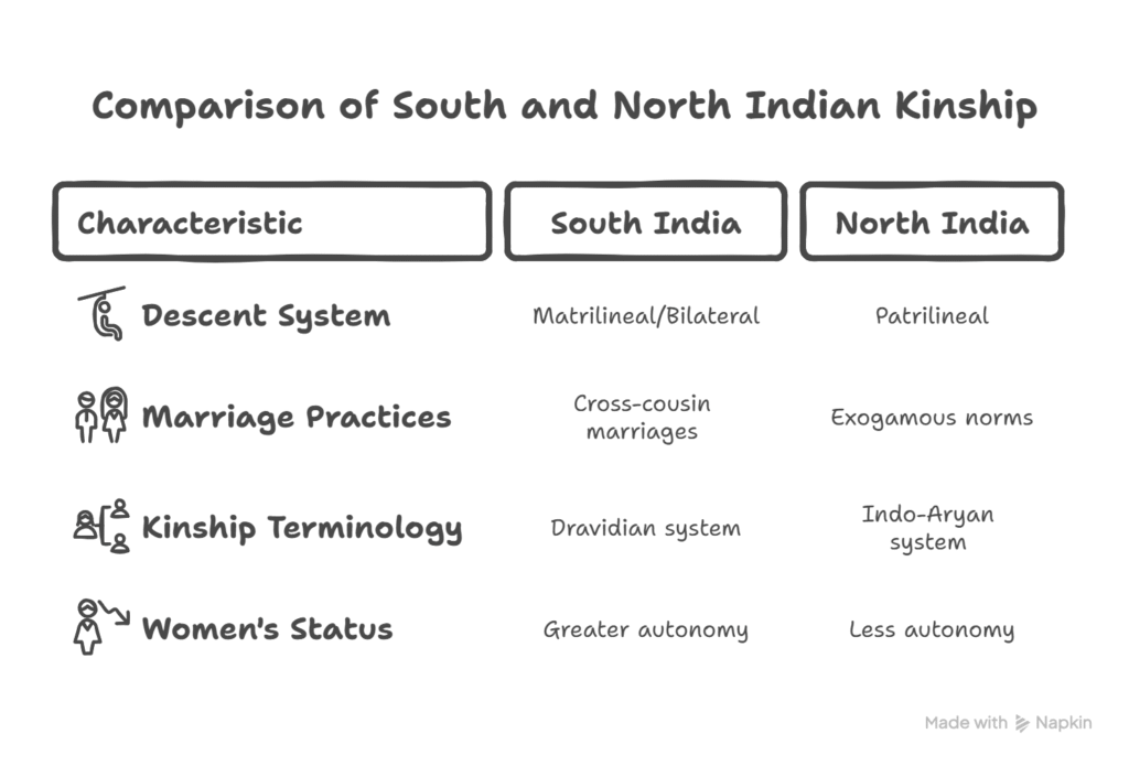 Kinship Bonds in North and South India