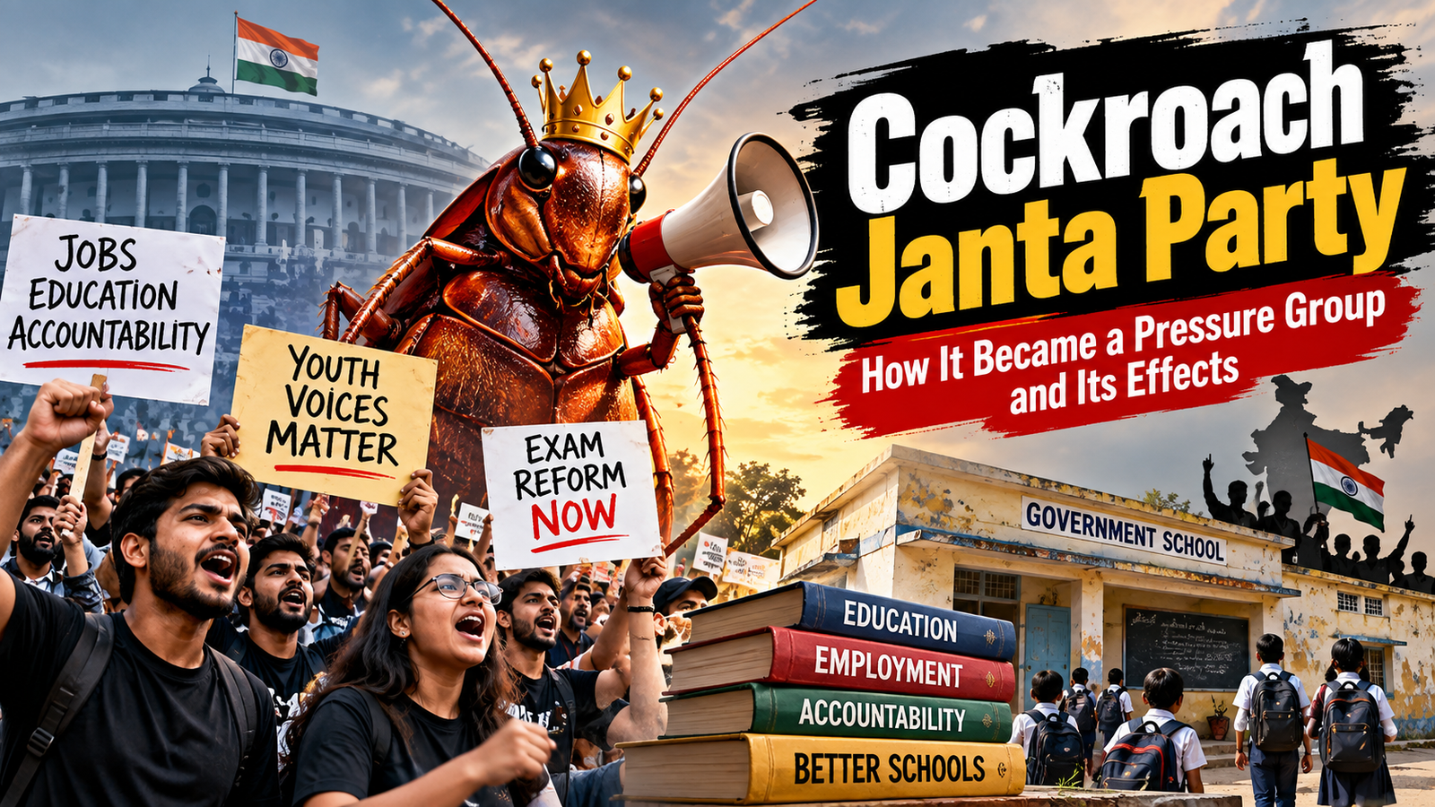 Cockroach Janta Party: How It Became a Pressure Group and Its Effects
